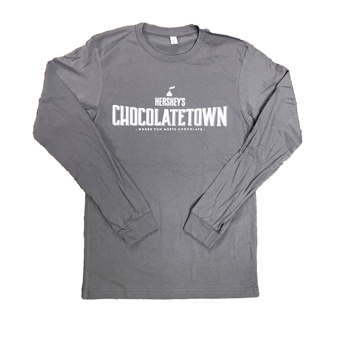 Hersheypark Chocolatetown Grey Long Sleeve T-Shirt