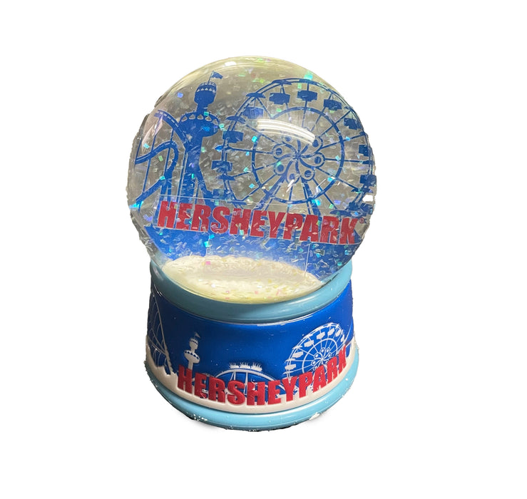 Hersheypark Electroplate Skyline Snow Globe