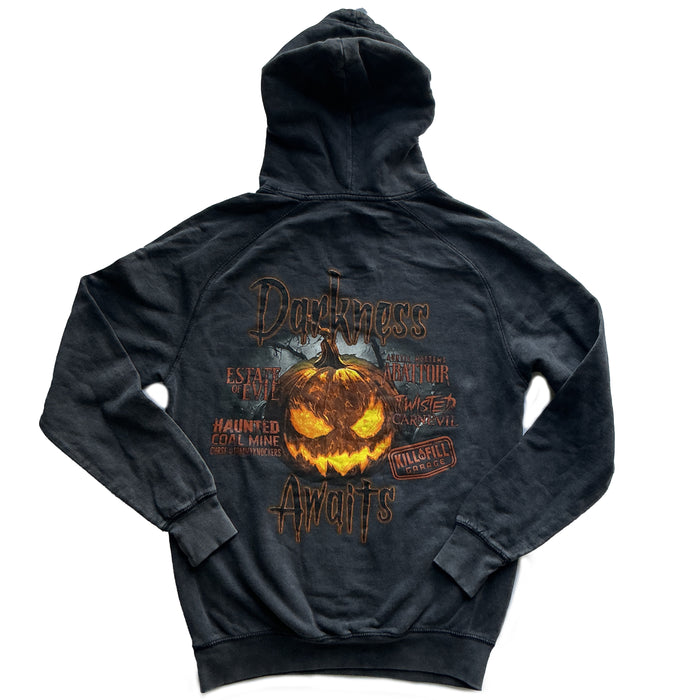 Hersheypark Dark Nights Darkness Awaits Adult Hooded Sweatshirt