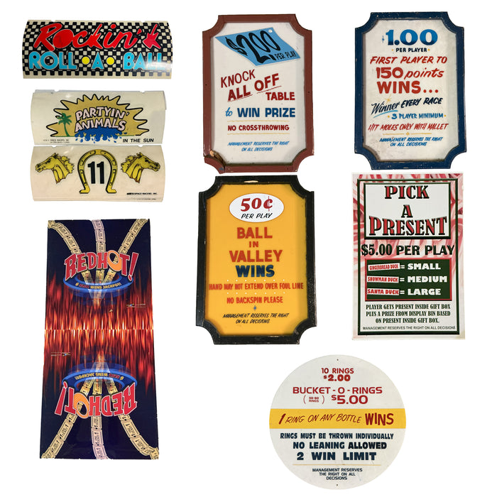 Hersheypark Authentic Assorted Retired Games Signs