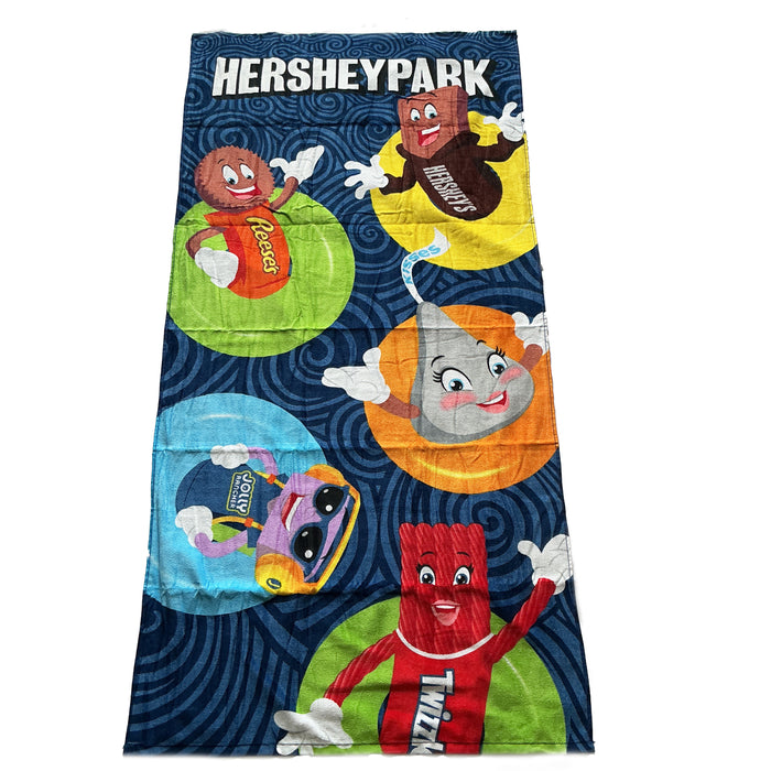 Hersheypark Floating Character Tubes Towel