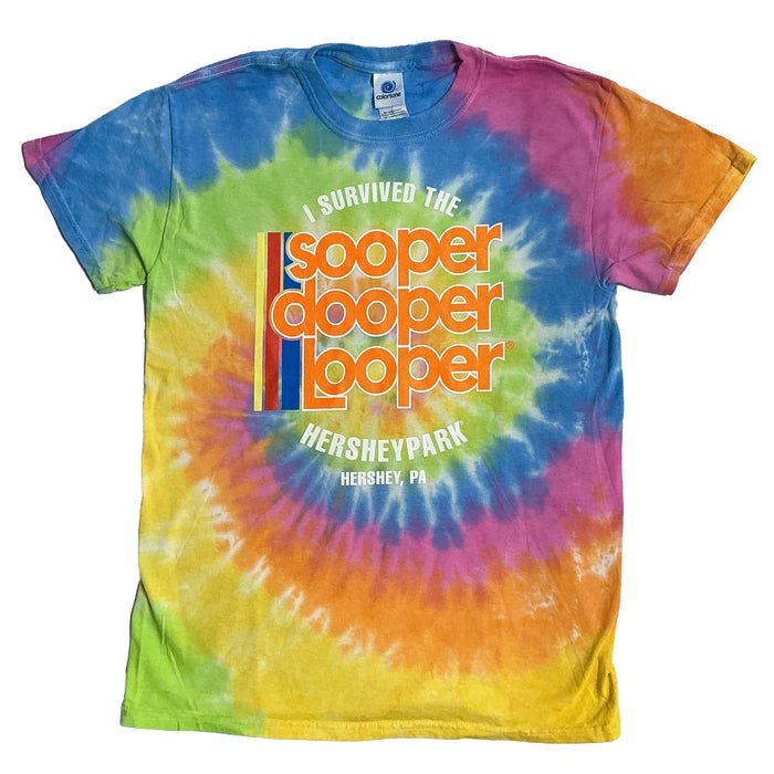 Hersheypark SooperDooperLooper Pastel Tie Dye T-Shirt