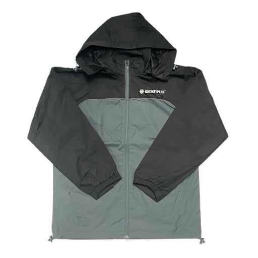 Hersheypark Grey and Black Water Resistant Windbreaker