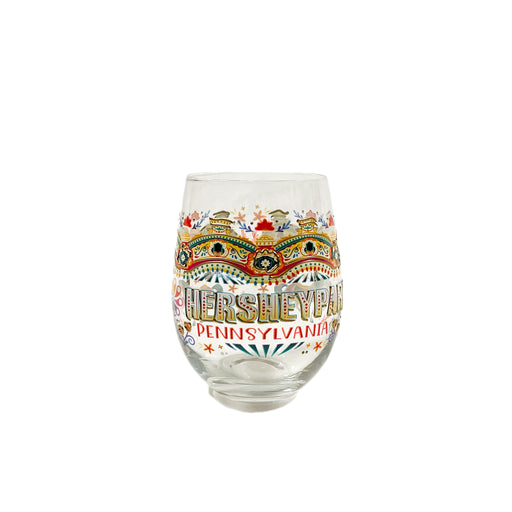 Hersheypark Folklore Art Stemless Wine Glass
