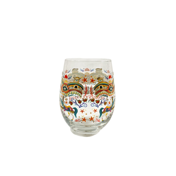 Hersheypark Folklore Art Stemless Wine Glass