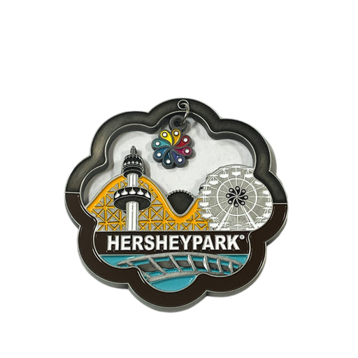 Hersheypark Rides with Pinwheel Charm Magnet