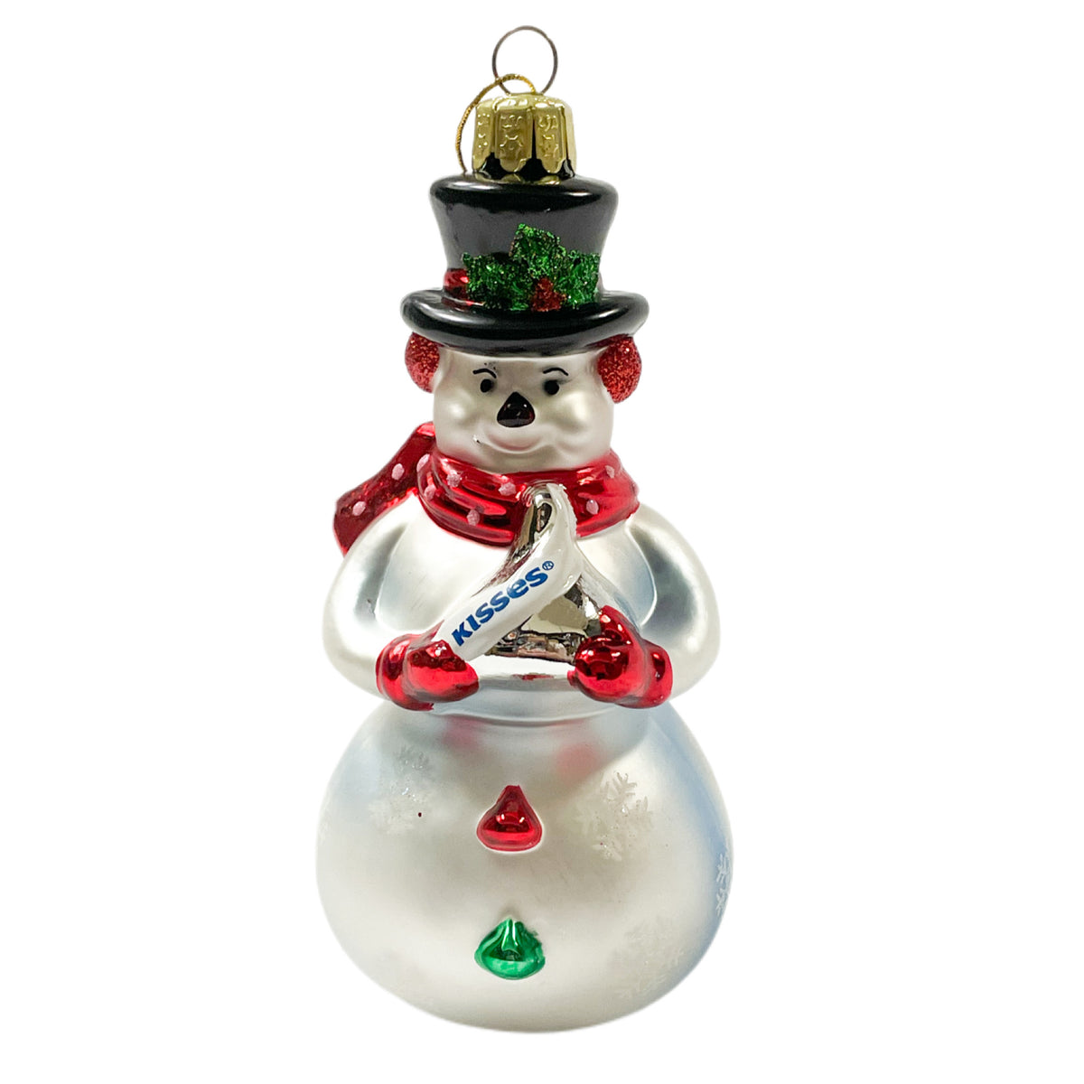 HERSHEY'S KISSES Snowman Glass Ornament — Hersheypark