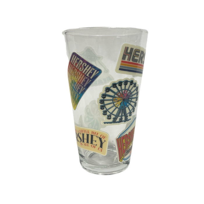 Hersheypark Sticker Collage Pint Glass