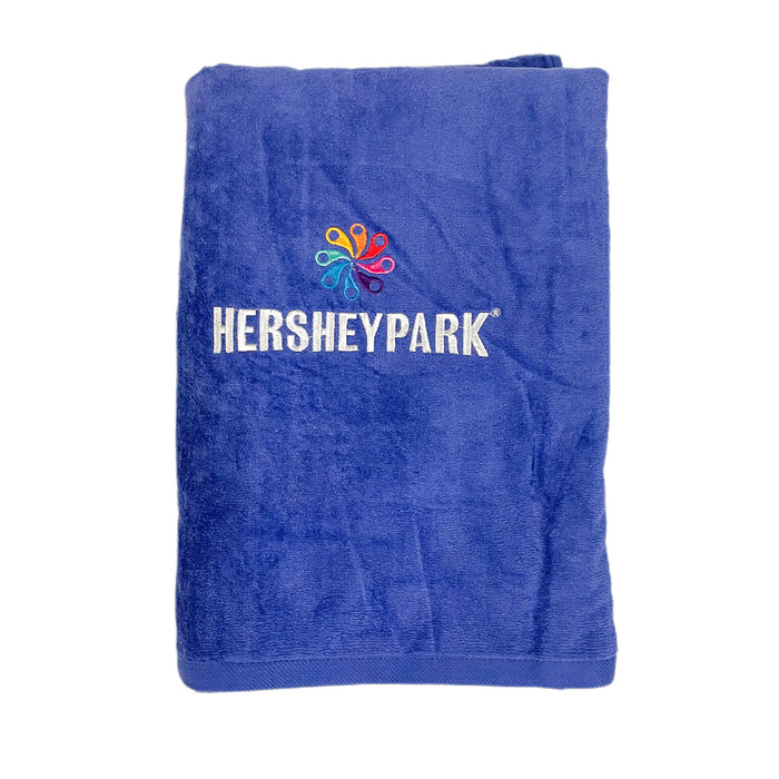 Hersheypark Embroidered Velour Navy Pinwheel Towel