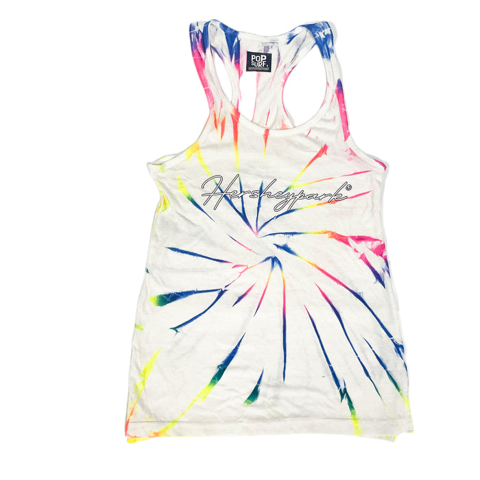 Hersheypark Tie-Dye White Swirl Tank Top