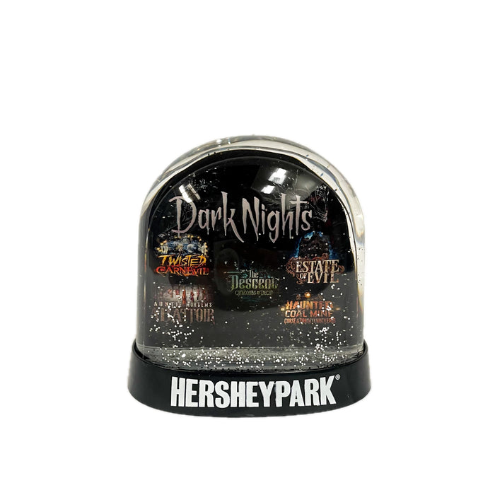 Hersheypark Dark Nights Logo Snow Globe