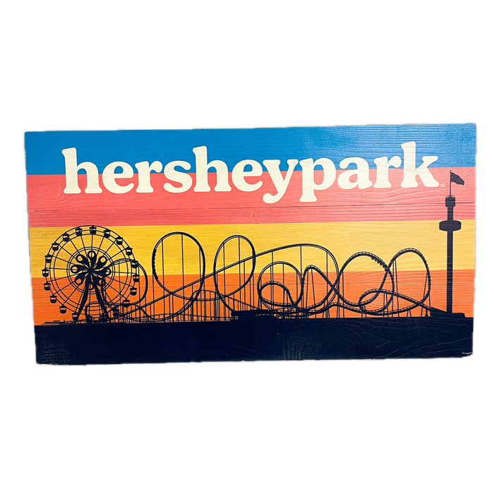 Hersheypark Skyline Wood Sign