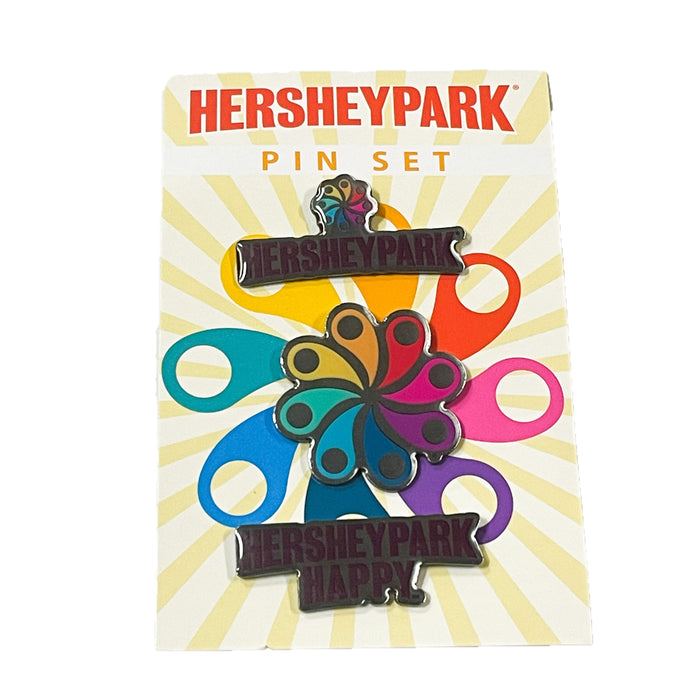 Hersheypark Pinwheel Logo Pin Set