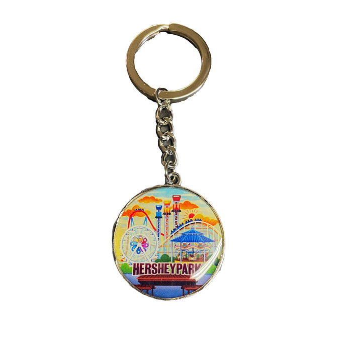 Hersheypark Whimsy Park Scene Keychain