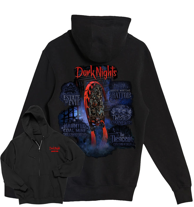 Hersheypark Dark Nights Wildcat's Revenge Zombie Full Zip Sweatshirt