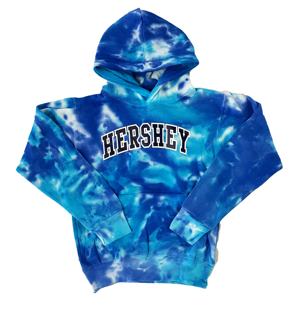 【BLR BLUER】DEEP-DYED HOODIE JACKET Official Parkway Drive Merch - Deep Blue Hourglass Pullover