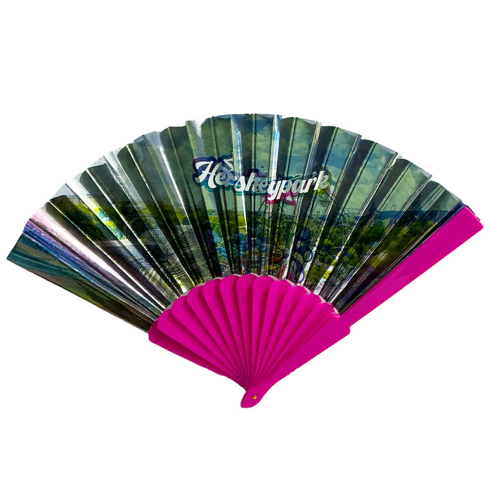 Hersheypark Rainbow Glimmer Hand Fan