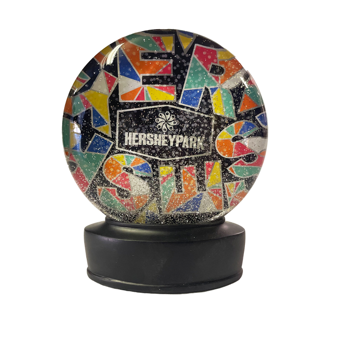 Hersheypark Typography Snow Globe