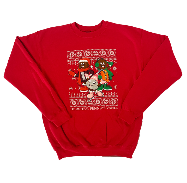 Hersheypark Character Holiday Crewneck Youth Sweatshirt