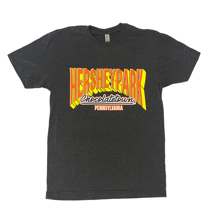 Hersheypark Sticker Collage Chocolatetown Black T-Shirt